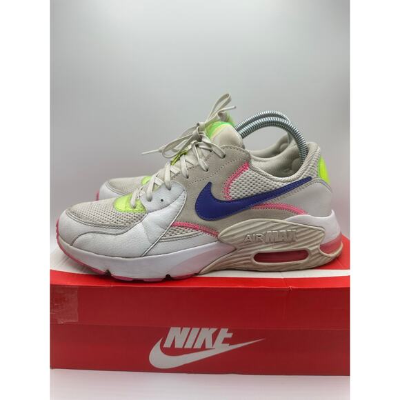 Nike Air Max Excee Women’s Sz 10 White Indigo Pink GUC - Picture 2 of 9